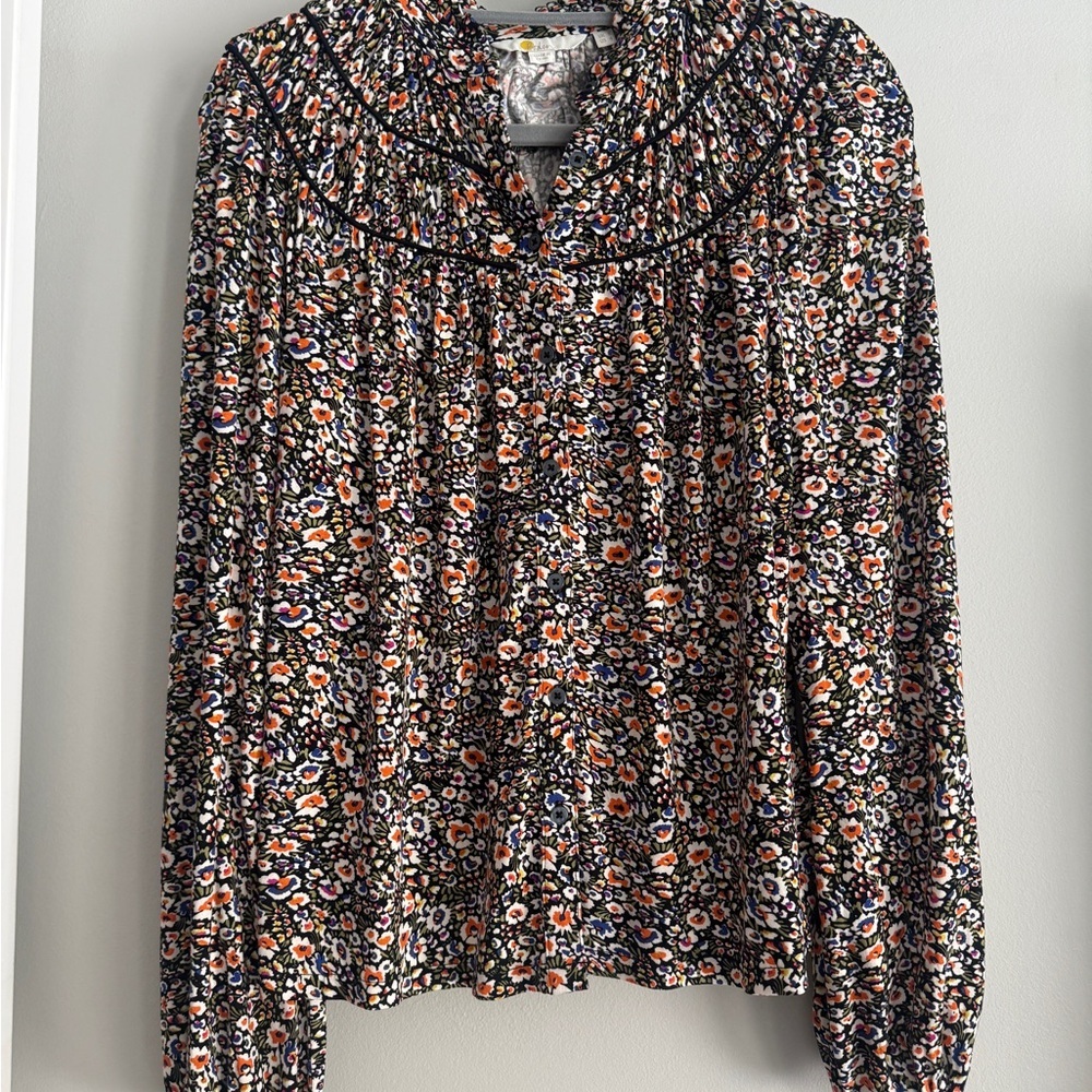 Boden Ruched Yoke Floral Blouse - Picture 7 of 7